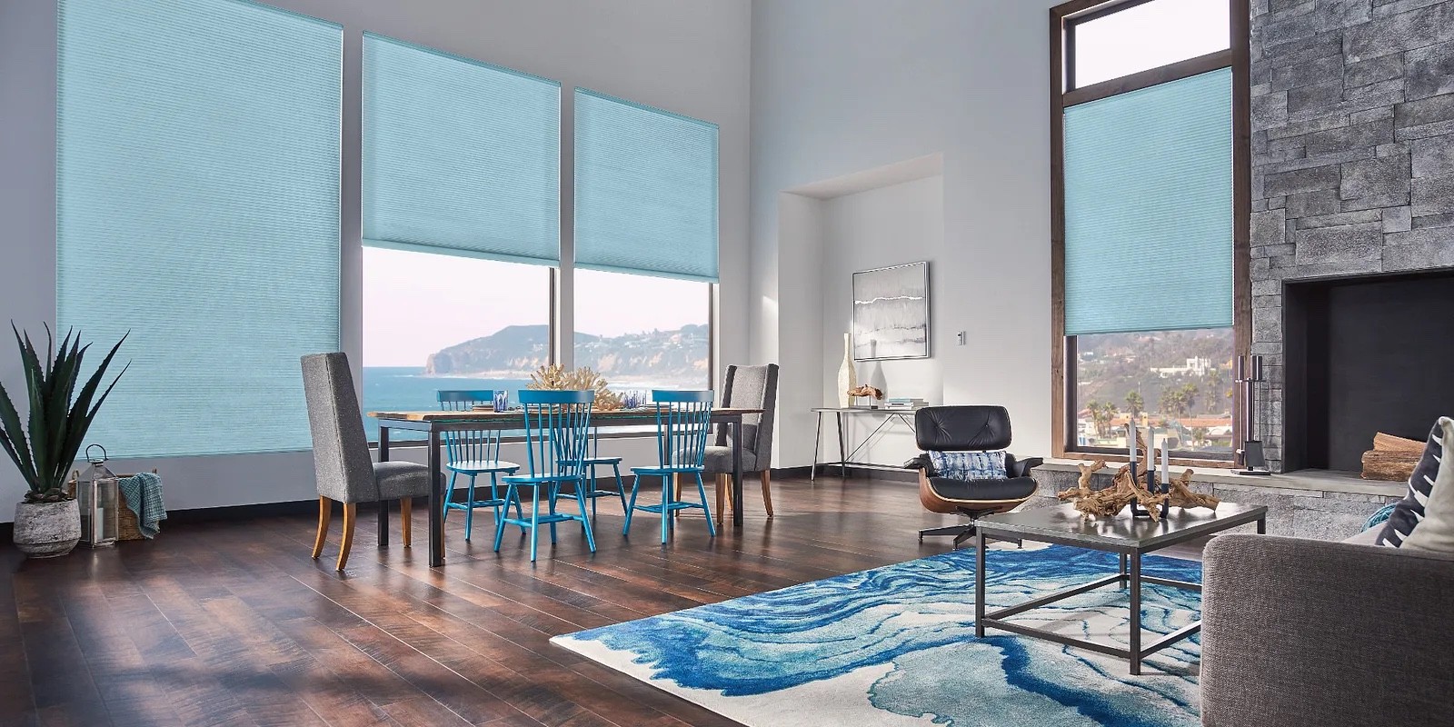 Cellular Shades | Floor to Ceiling Sycamore