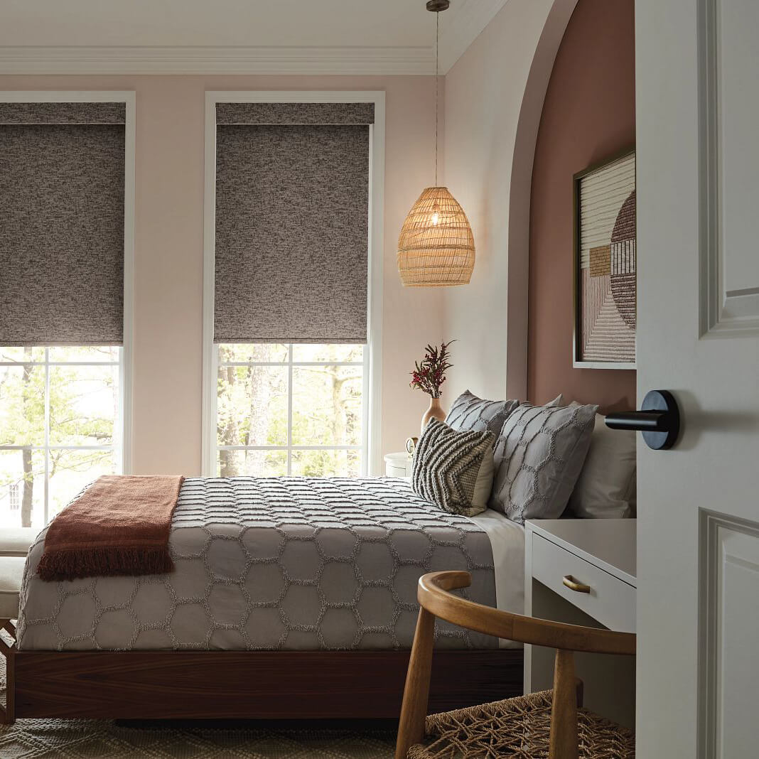 Window treatments roller shade | Floor to Ceiling Sycamore
