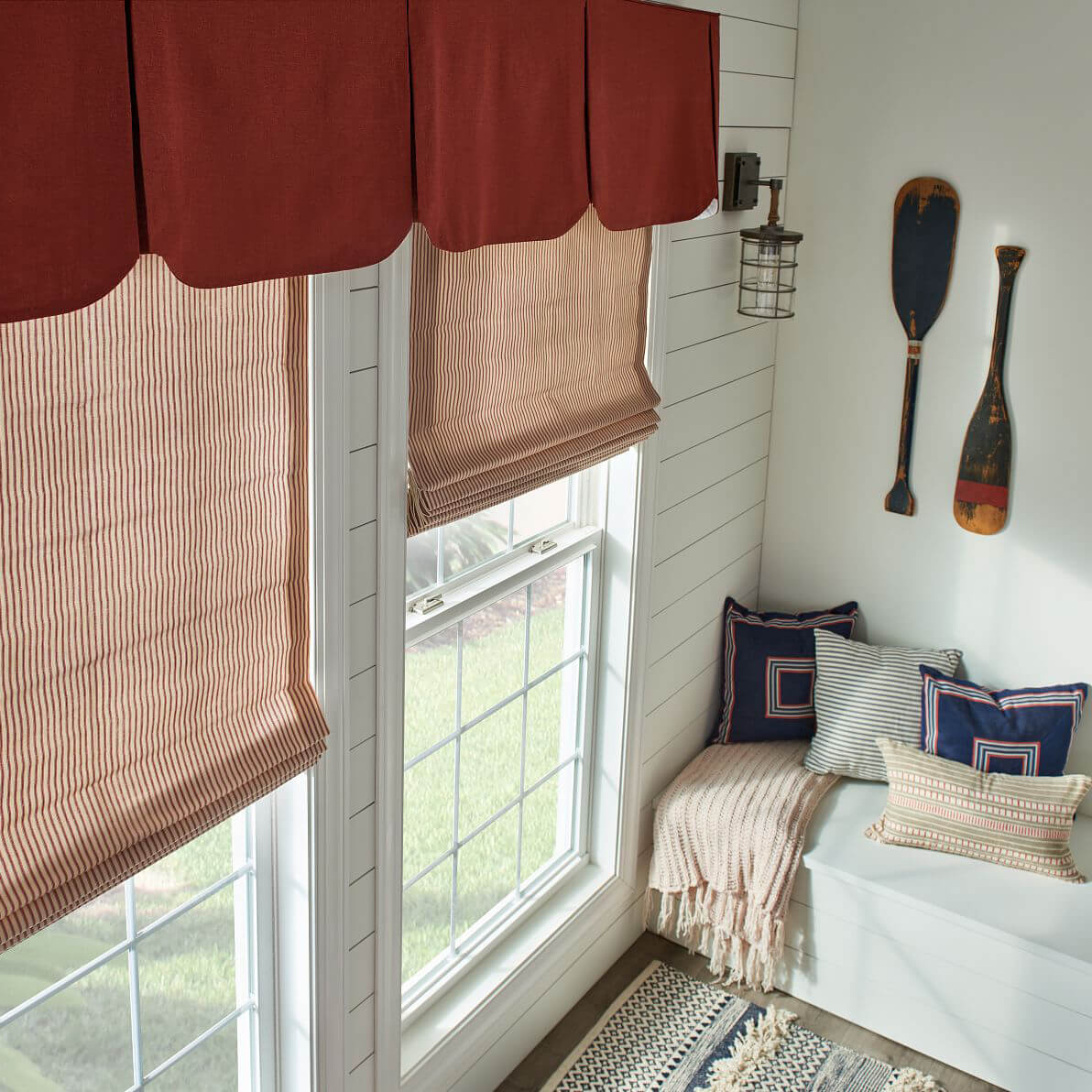 Window treatments soft roman shade | Floor to Ceiling Sycamore