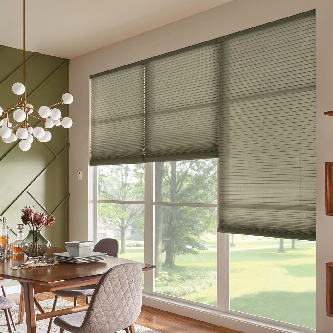 Window treatments cellular shades | Floor to Ceiling Sycamore