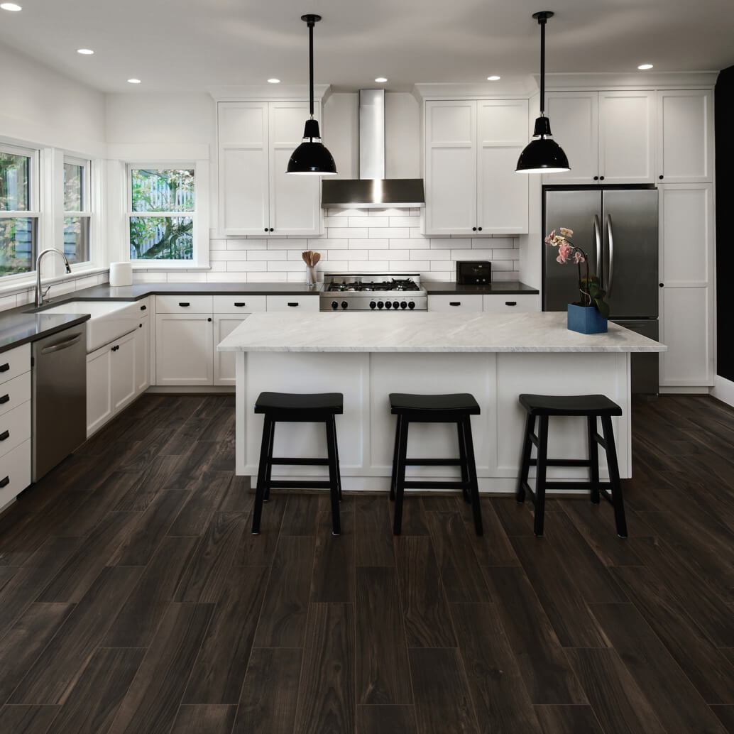Kitchen hardwood flooring | Floor to Ceiling Sycamore