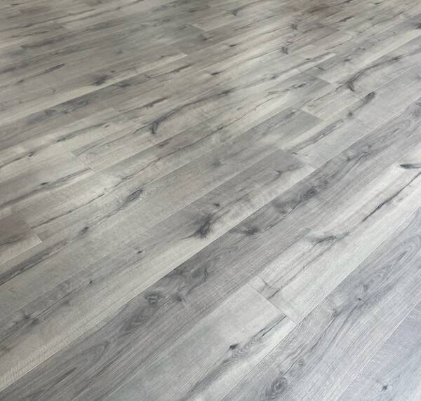 gray wood-look flooring