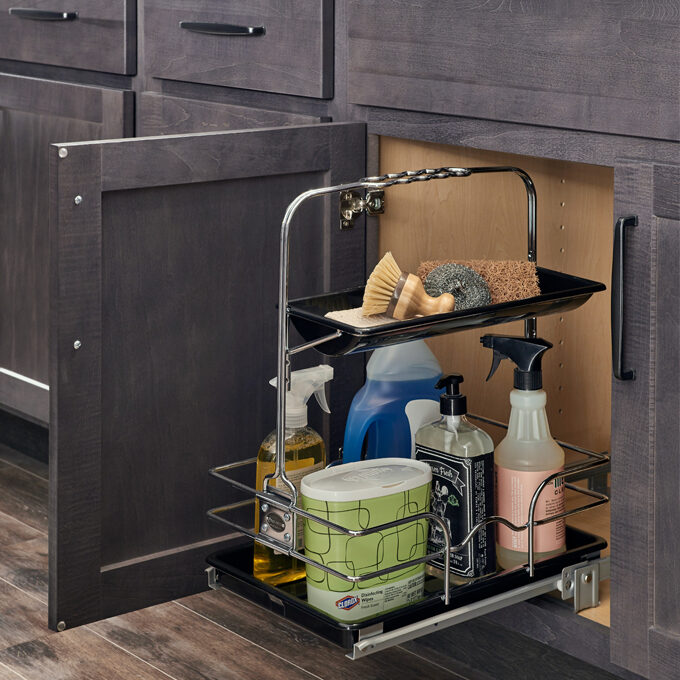 Wolf classic sink base caddy | Floor to Ceiling Sycamore